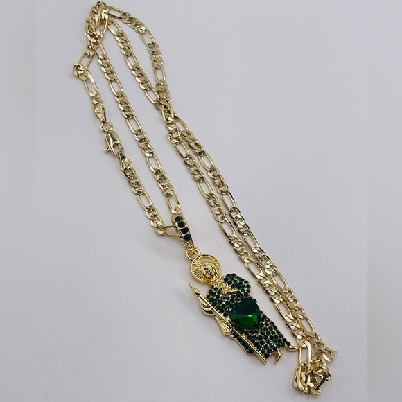 San Judas Collar Baño De Oro Italiano 18k /Saint Jude Necklace Gold Plated 18k - Picture 4 of 10
